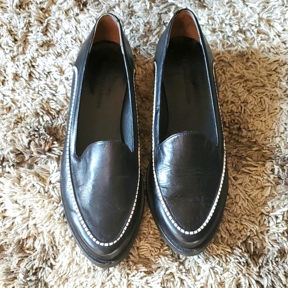 Daniella Lehavi Black and White Austin Loafers Leather Size 37 1/2 US Size 7 - Picture 2 of 8